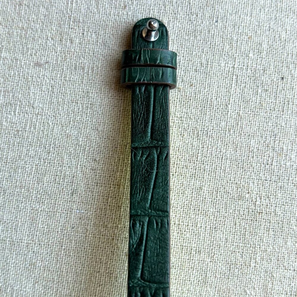 KEEP Leather Band in Forest Green/Citron